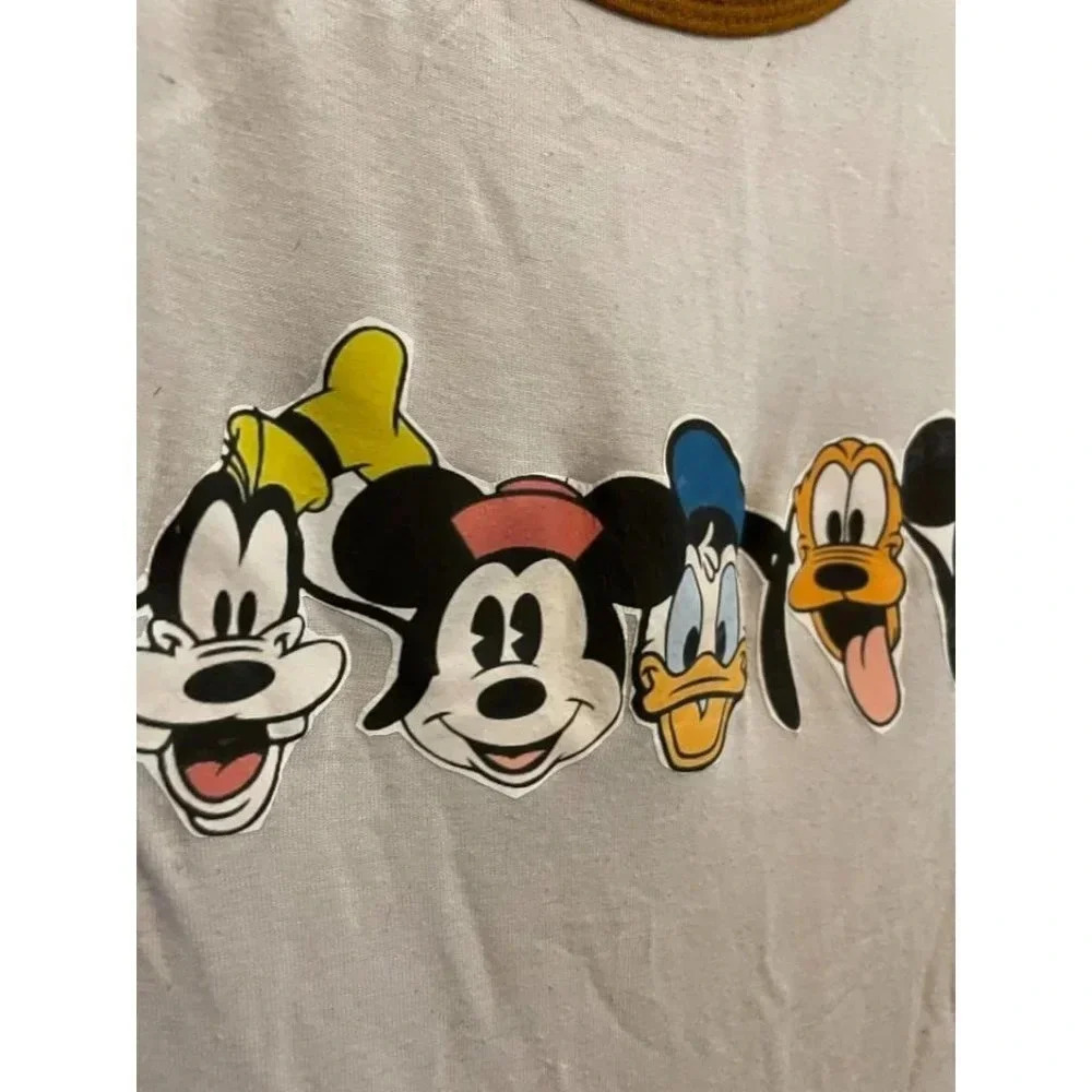 Forever21 Women's size Large Disney Character Ringer T-Shirt - Picture 3 of 8